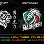 Design Lion, Tiger, Cougar, Puma Logos