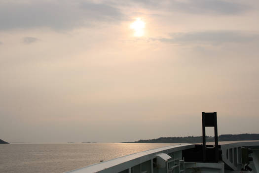 Ferry across norwegian fjords