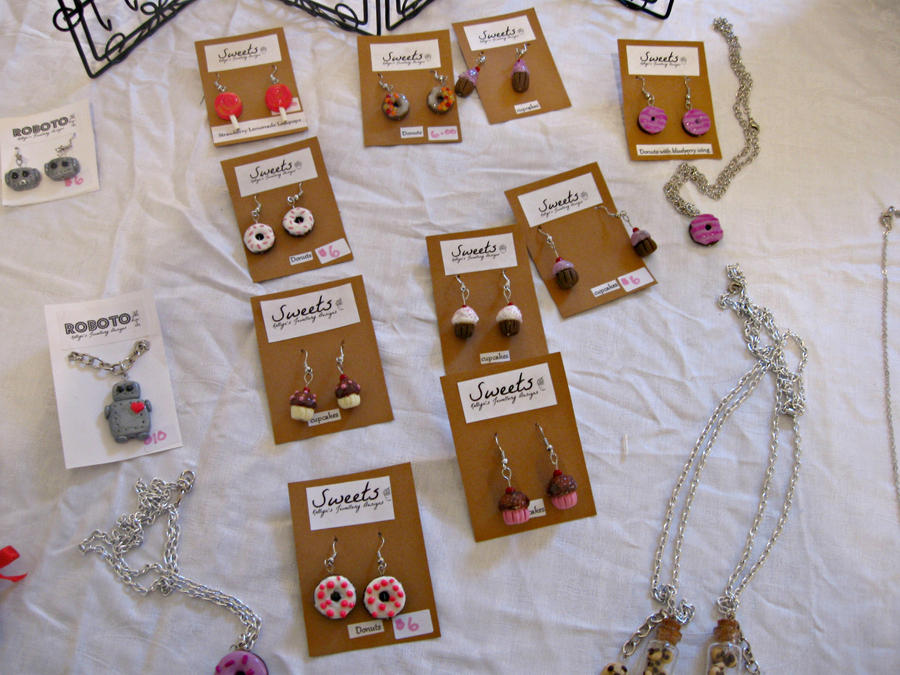sweets earrings and necklaces