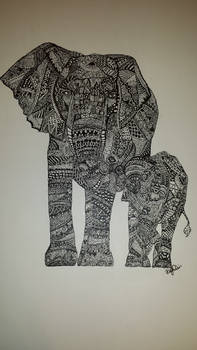 Elephant and Baby