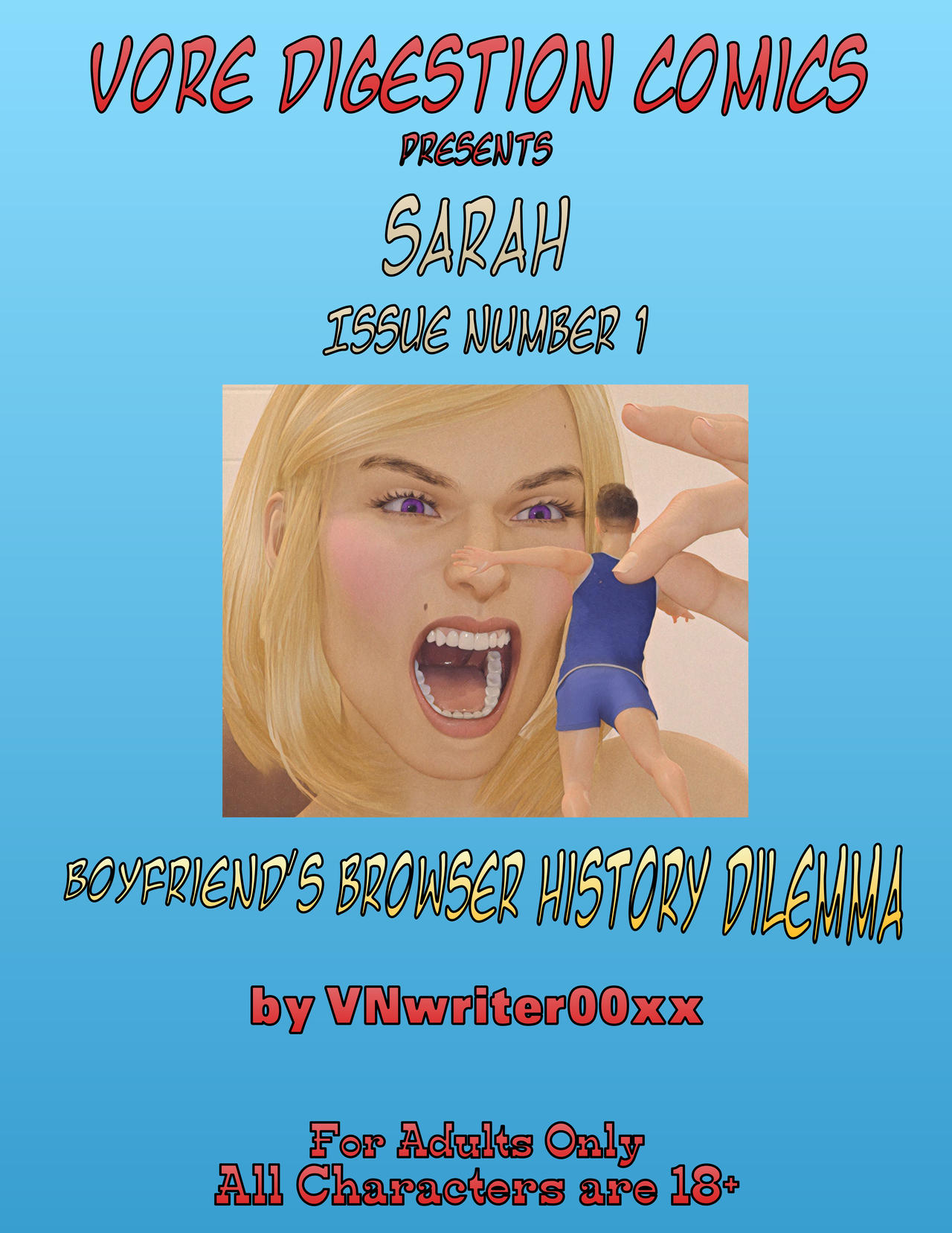 New Comic! Sarah Issue 1 Vore Digestion Disposal by VNwriter00xx on