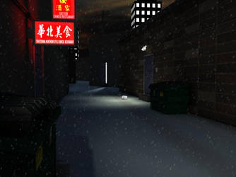 Snowy Alleyway