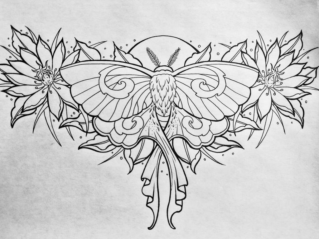 moth tattoo design by CodyReedTattoos on DeviantArt