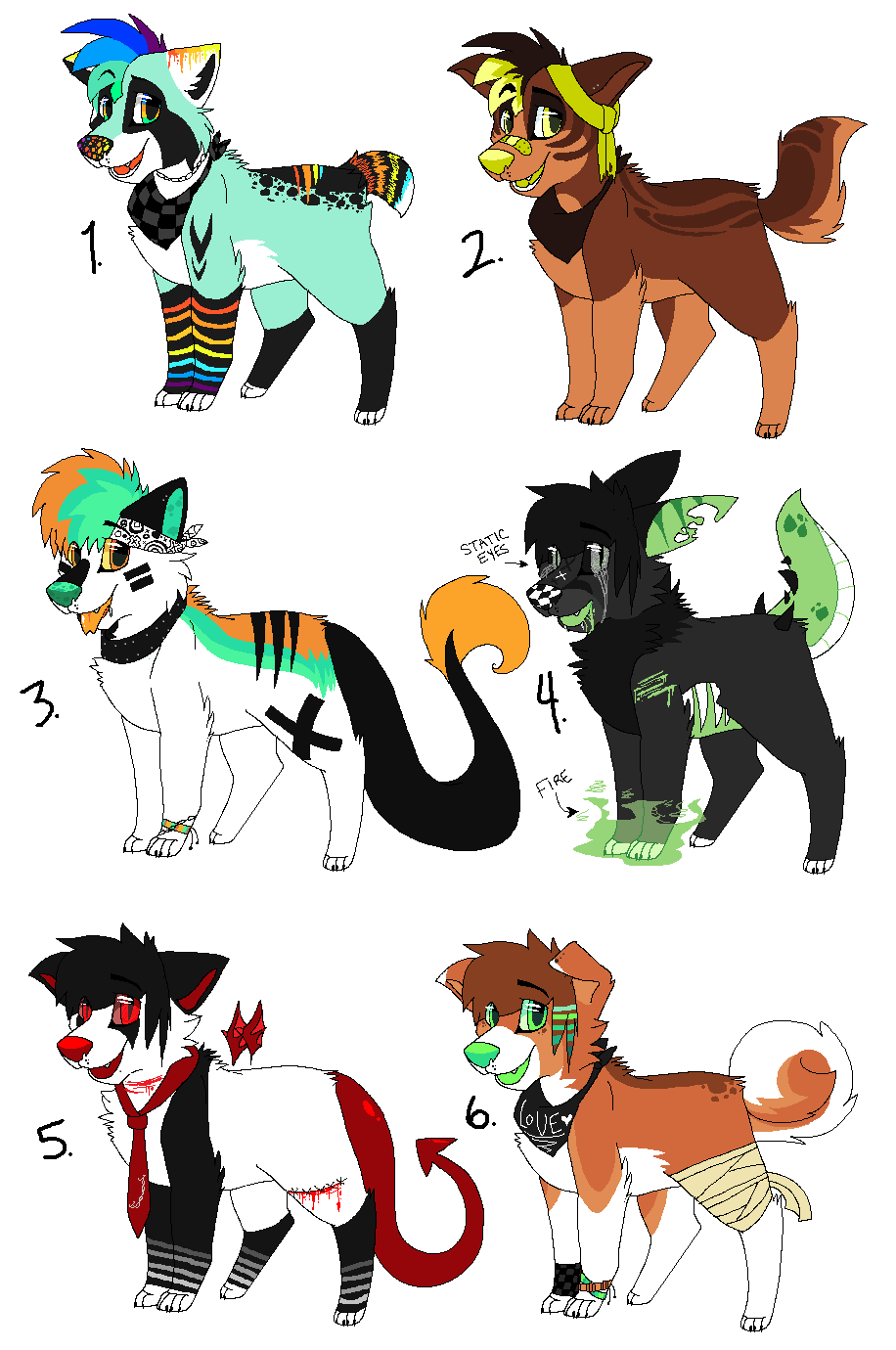 Wolf Adoptable Batch: OPEN ($5-$15)