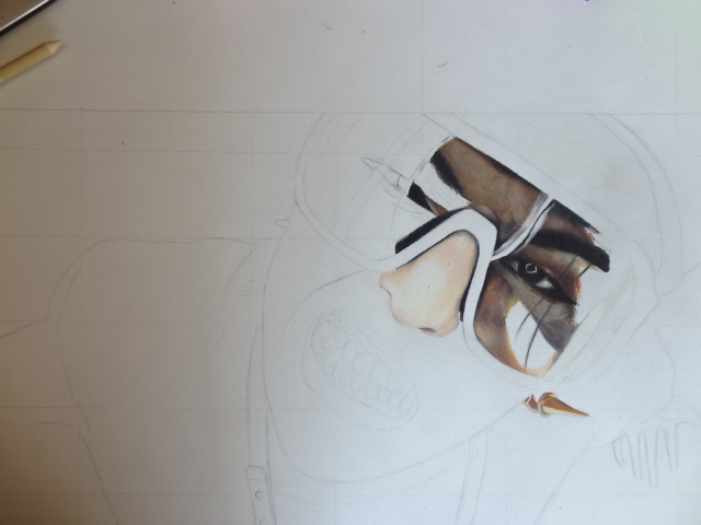 G Dragon Crayon Colored Pencil Drawing Progress 1 By Kpopdrawings