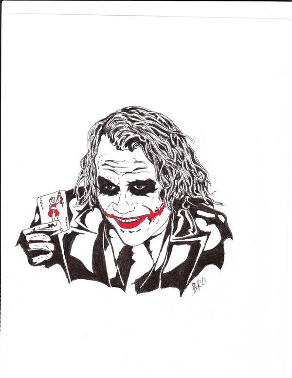 Heath Ledger Joker Inked by JoK3rMaN1987 on DeviantArt