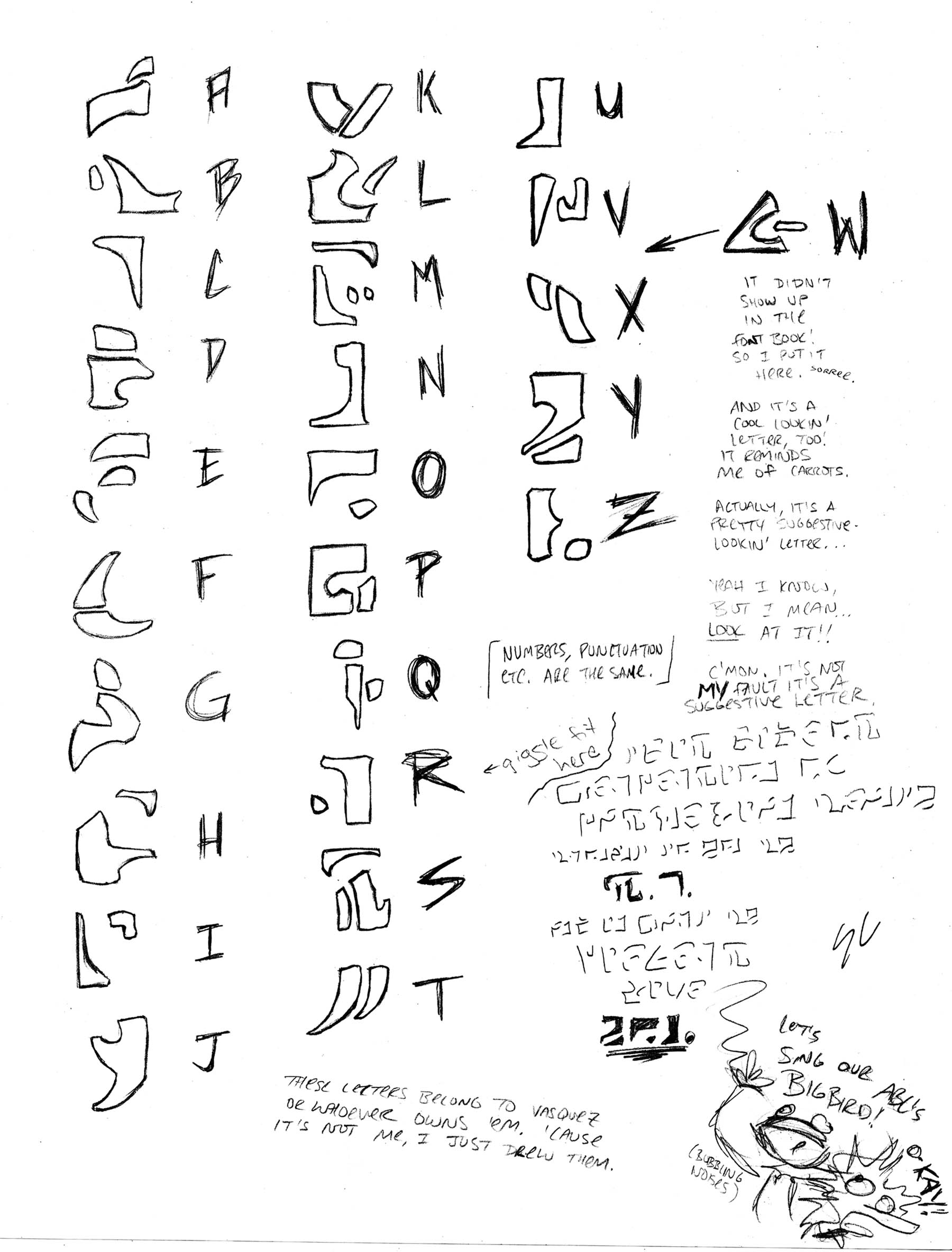 Irken Alphabet for Jane-Zee