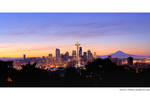Seattle Skyline Sunrise HDR