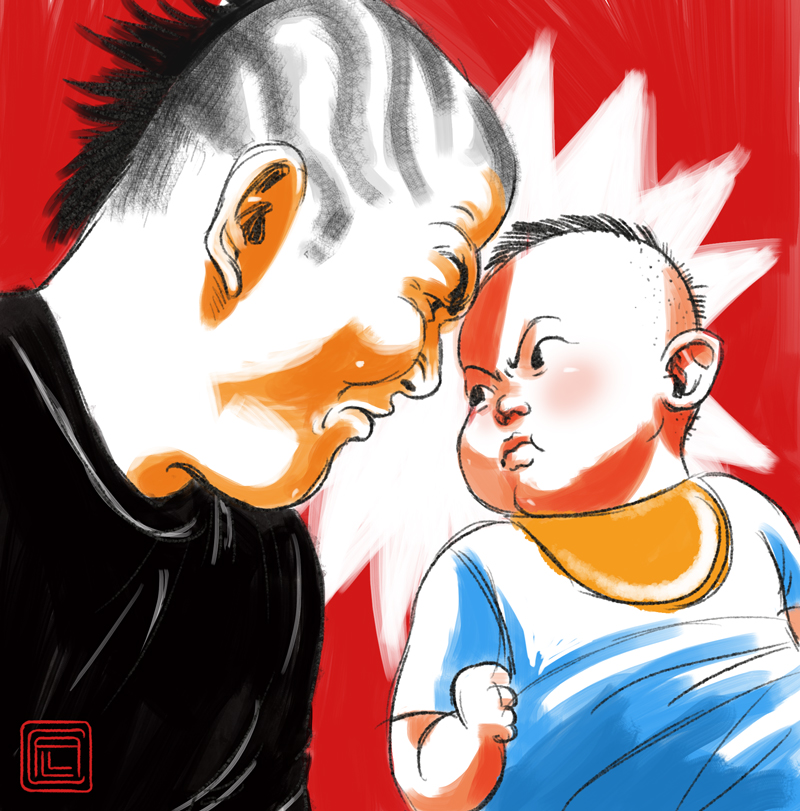 Minoru Suzuki against baby