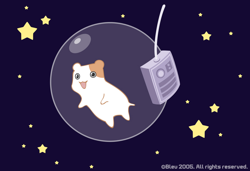 Hamster in space