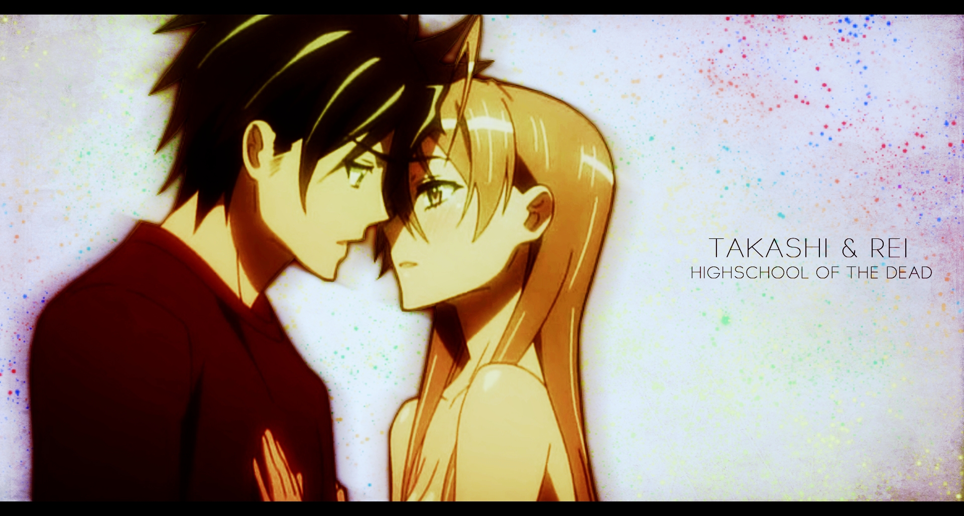 Highschool of the Dead - Takashi and Rei Wallpaper by eaZyHD on