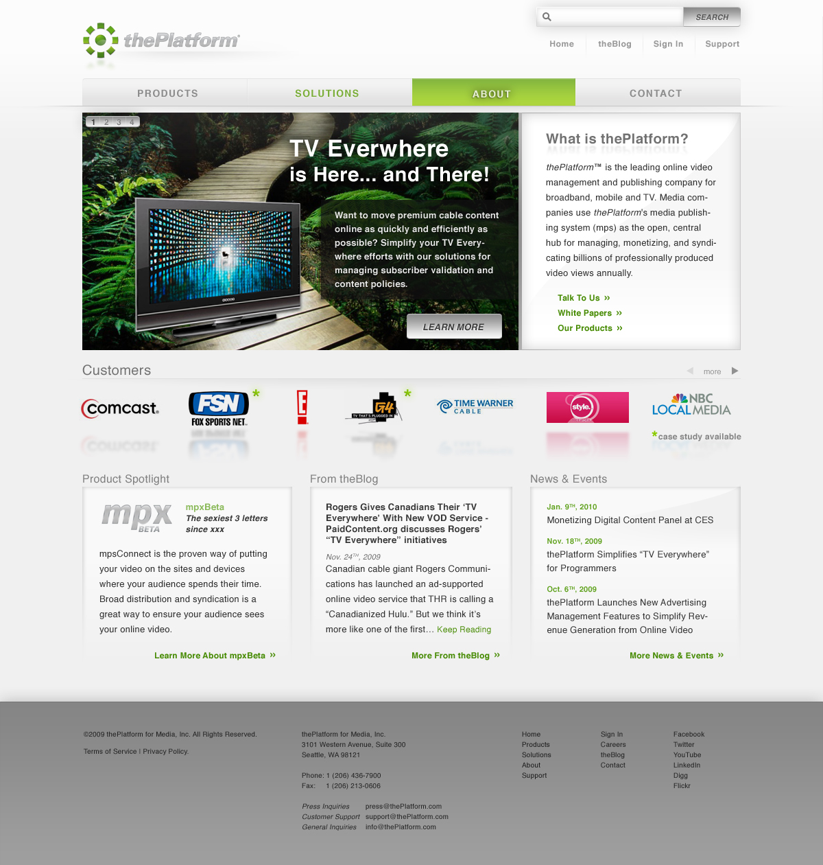 thePlatform Homepage