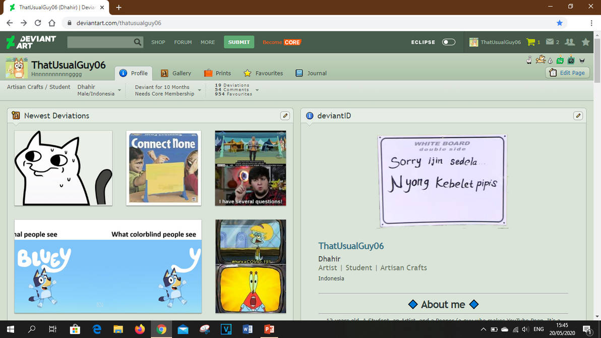 LOOK AT THIS OLD DEVIANTART DESIGN by ThatUsualGuy06 on DeviantArt