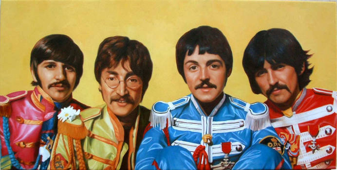 the beatles HAND PAINTED