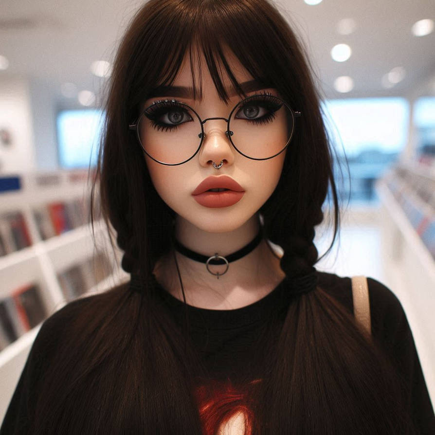 Anonymous Emo Emo in a book store by onlyroundglasses on DeviantArt