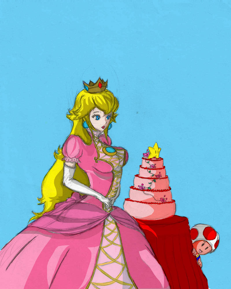 princess peach cake for him by StarandCake on DeviantArt