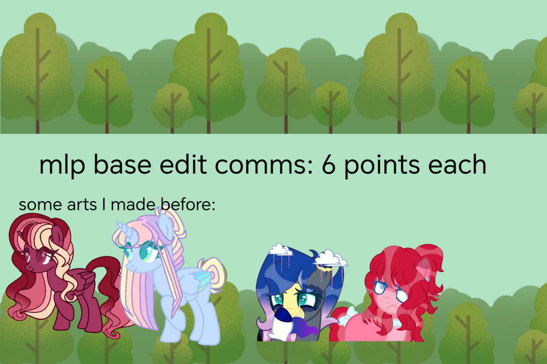 Edit 6 Point MLP BASE EDIT COMMS 6 POINTS EACH by Starshine0912 on DeviantArt
