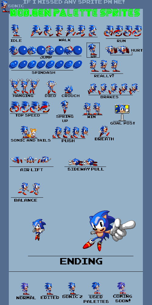 Mod.Gen Sonic Sprites : Mod.Gen Project Team : Free Download