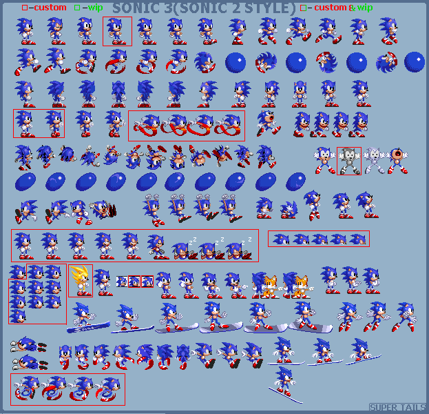 Sonic 3(Sonic 2 style) sprite sheet