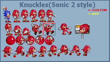 Sonic 2 styled Knuckles by souptaels on DeviantArt