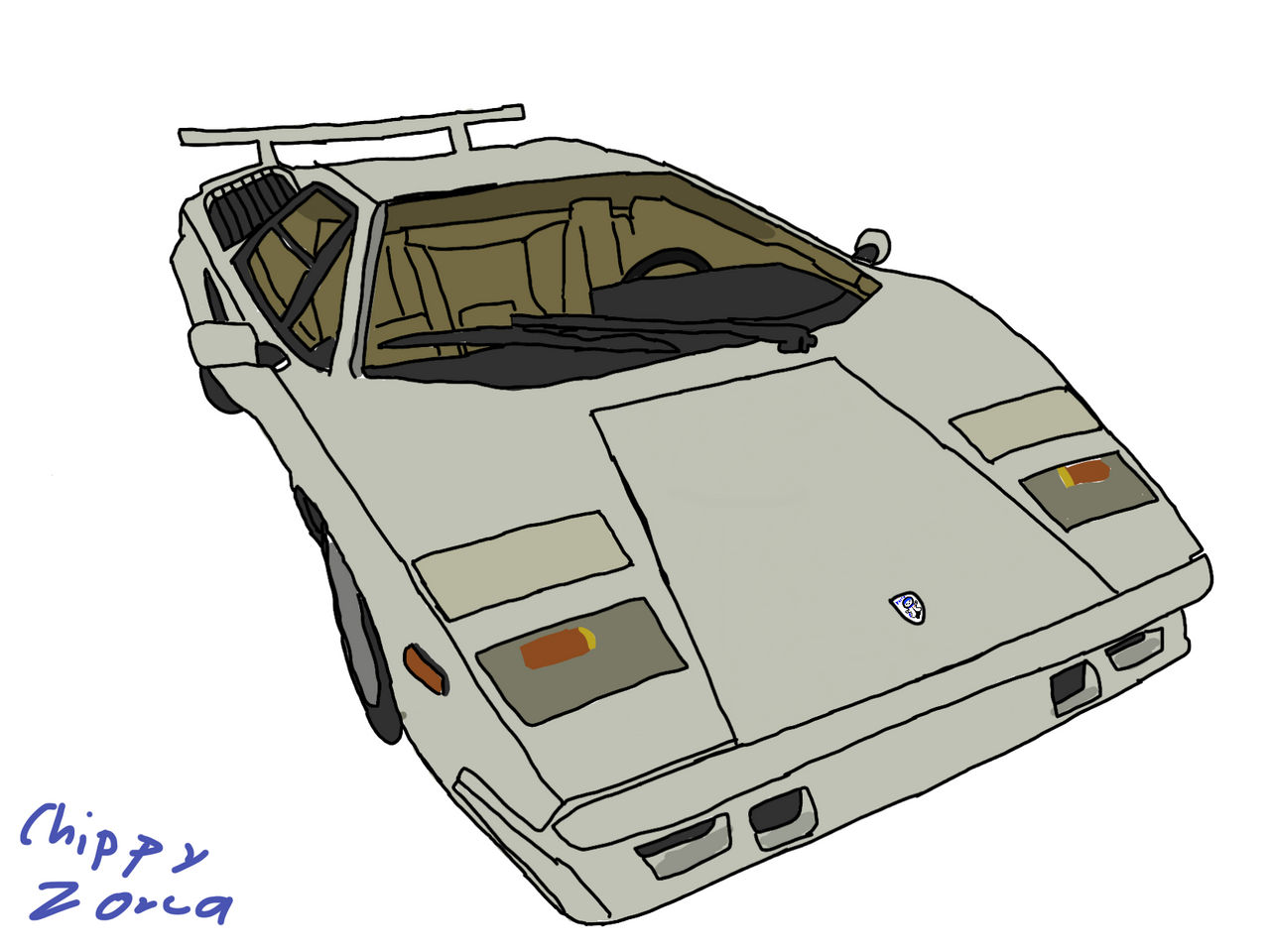 Countach 1974 - 1991 Traceover (no background) by ChippyZorua on DeviantArt