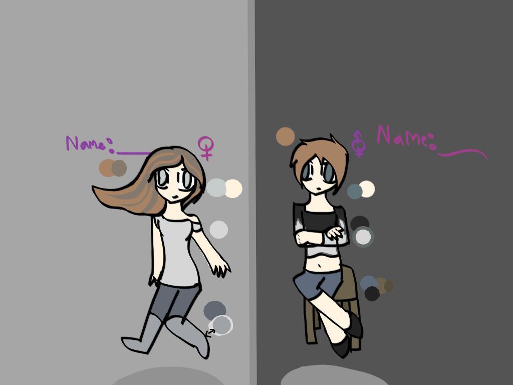 These two need names? Floating characters by PinkamenaArt09 on DeviantArt