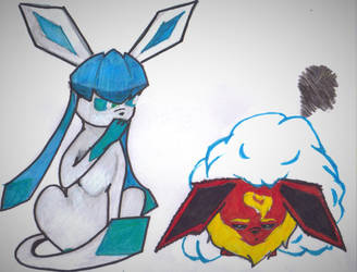 Glaceon and Flareon