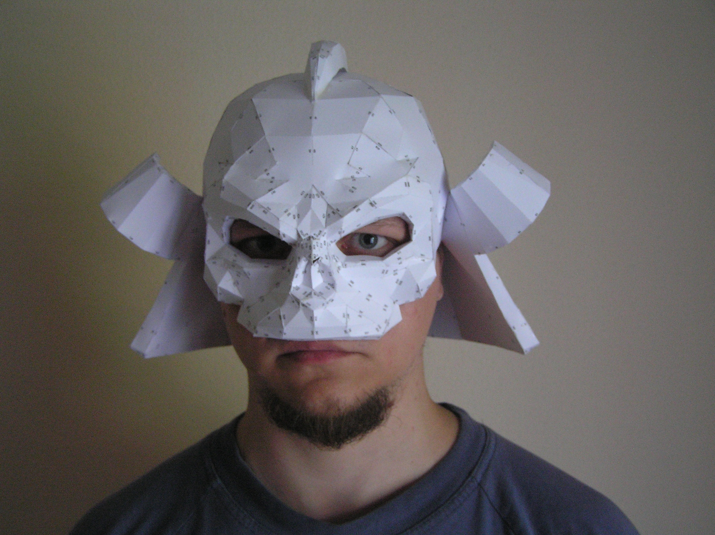 Papercraft .pdo file template for Mortal Kombat - Shao Khan Helmet.