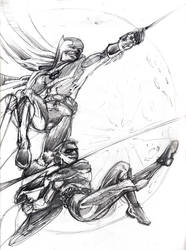 Batman and Robin sketch