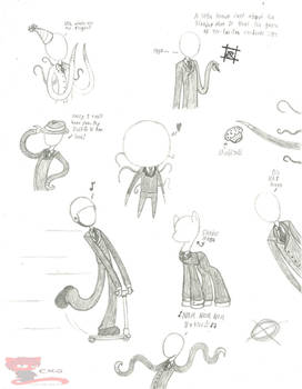 Slender Man doodles