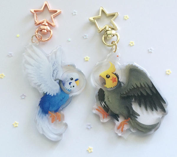 Space Bird Charms by Kosmotiel
