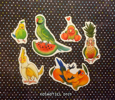 Fruit Birb Vinyl Stickers
