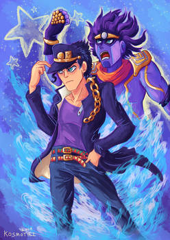 Jotaro and Star Platinum