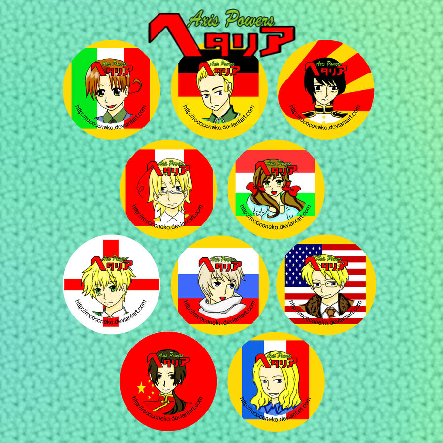 hetalia button set