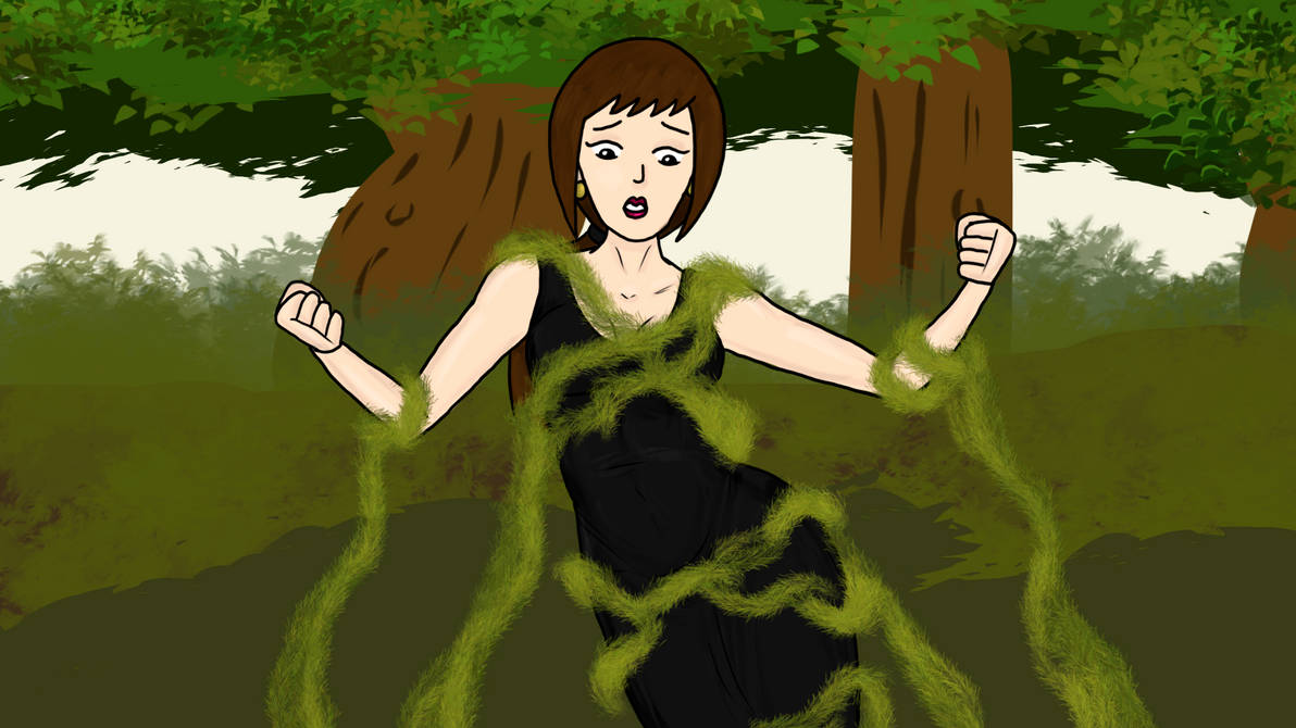 Angela in Distress: Trapped in vines by Vindicator65 on DeviantArt