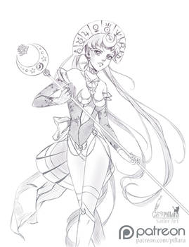 Sketch on the theme Usagi moon enchantress