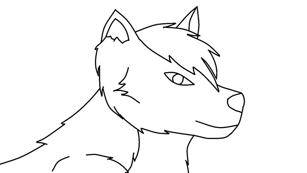 Basic Wolf Lineart Wolf Lineart (free use) by nickcarterlover1 on DeviantArt