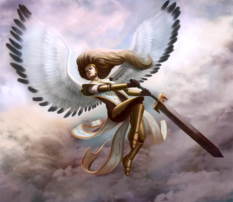 Springtime Warrior Angel Warrior Angel by klungart on DeviantArt