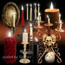 PSD Clipart Candles and Candelabrums