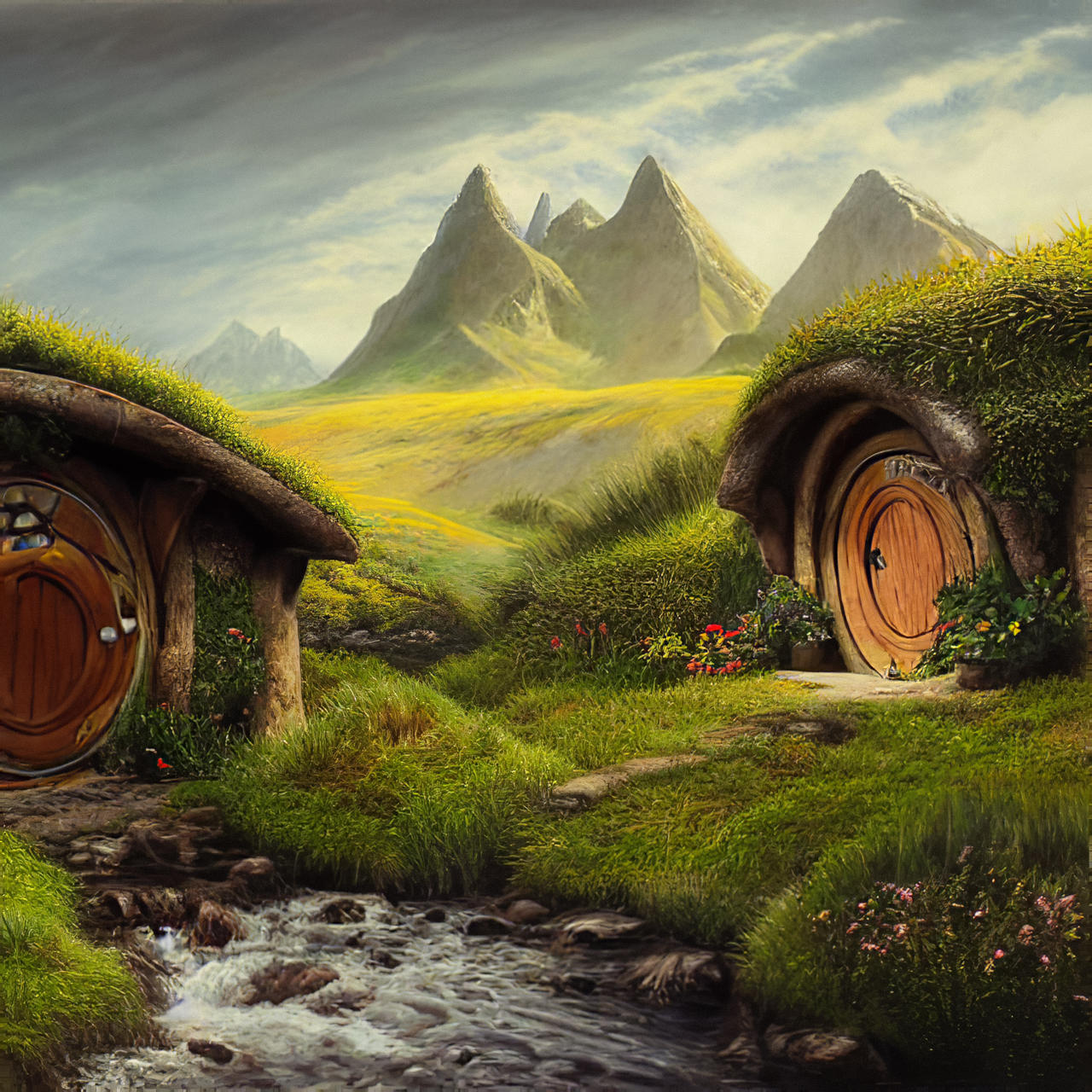 The Shire Hobbit Houses By Serendigity Art On DeviantArt the-shire-hobbit-houses-by-serendigity-art-on-deviantart
