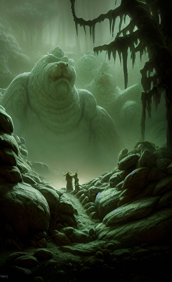 Troll Eating Rocks Giant Stone Troll by Serendigity-Art on DeviantArt