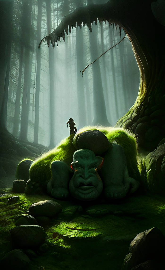 Troll Eating Rocks Giant Stone Troll by Serendigity-Art on DeviantArt
