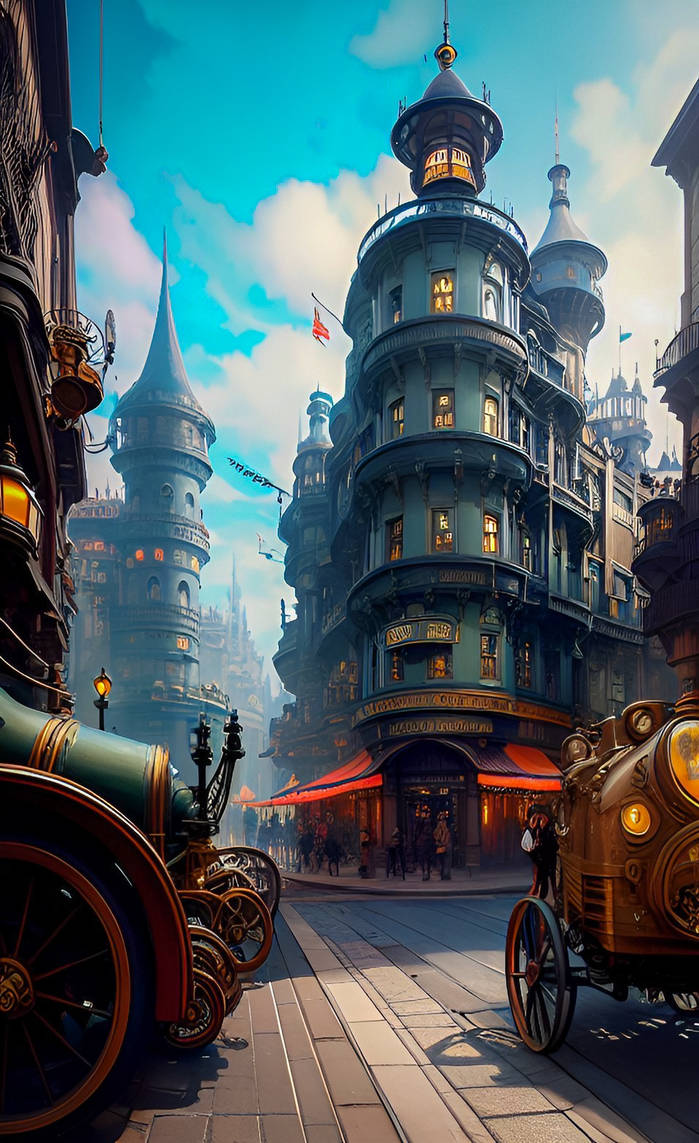 Steampunk City by Serendigity-Art on DeviantArt