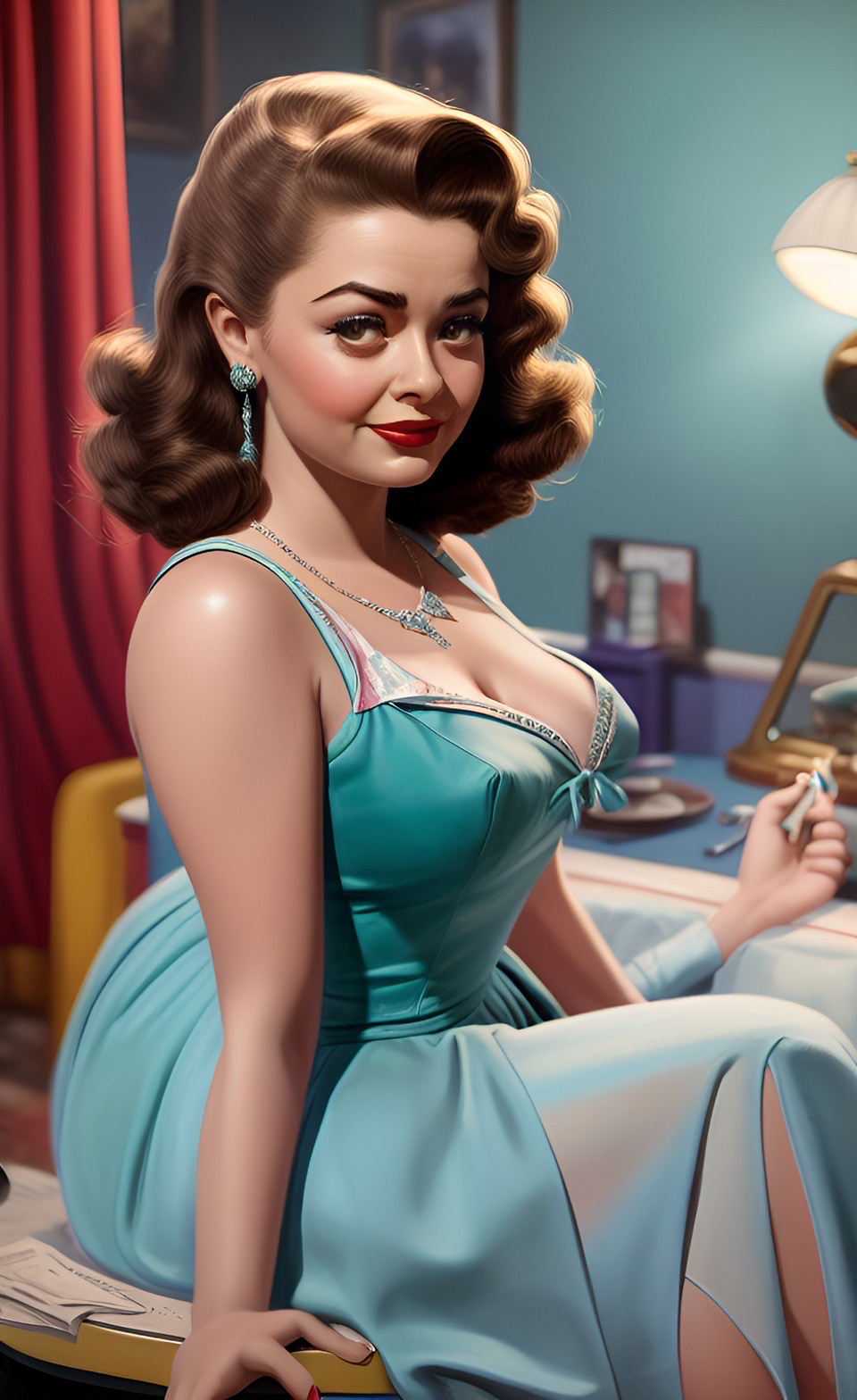 1950s Pinup By Serendigity Art On DeviantArt 1950s-pinup-by-serendigity-art-on-deviantart