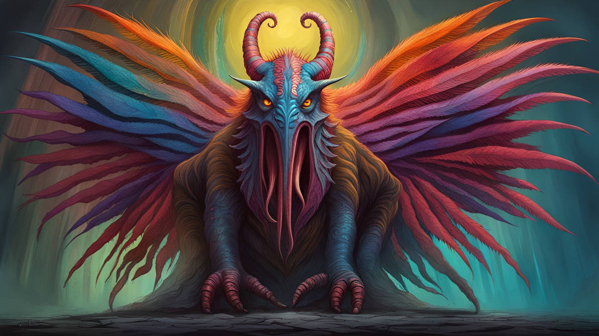 Mythical Rainbow Creature by Serendigity-Art on DeviantArt