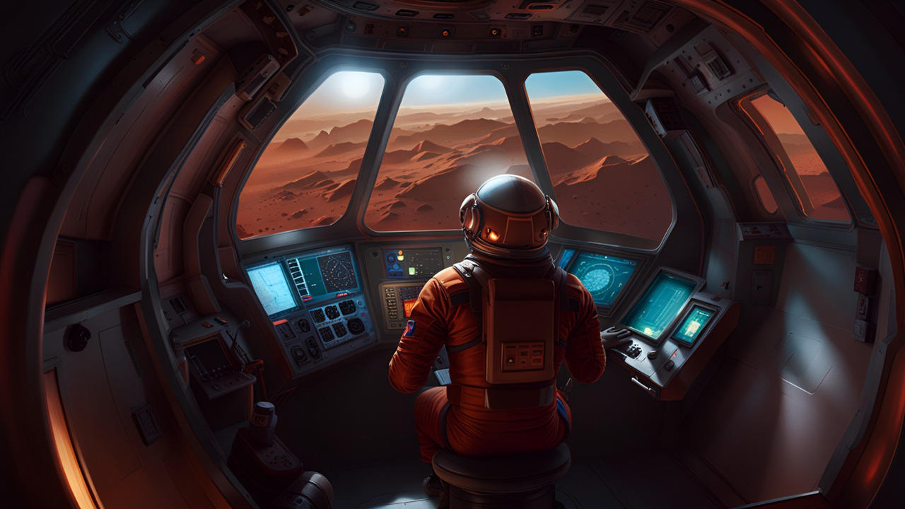 Mars Rover Pilot Contemplates the Terrain Ahead by Serendigity-Art on ...