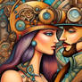 Whimsical Steampunk Couple