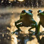 Frogs in the Rain