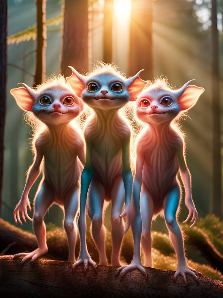 Three Forest Imps by Serendigity-Art on DeviantArt