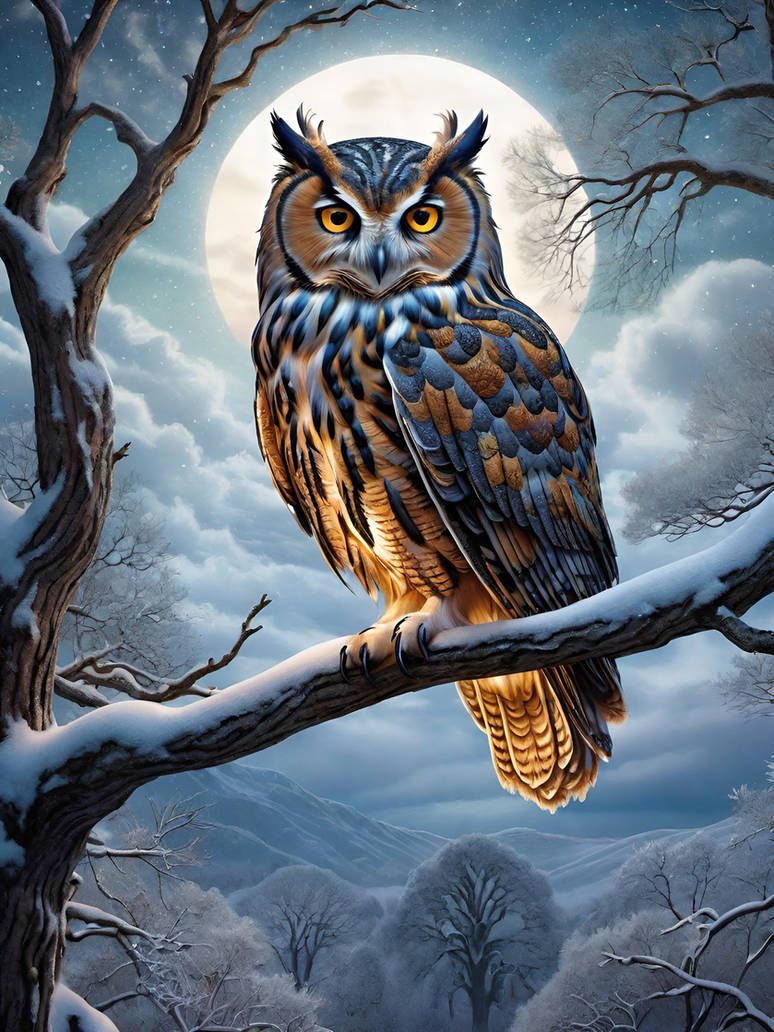 Winter Solstice Owl by Serendigity-Art on DeviantArt